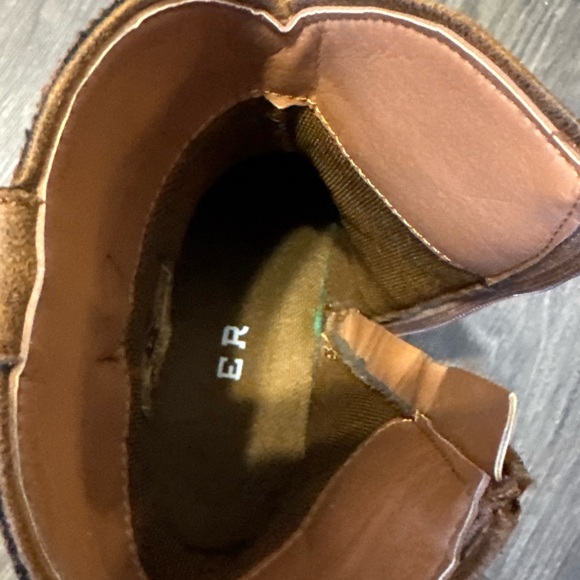 Roper Women’s Cognac Vegan Boots Size 7 Western Style Cowboy Ankle Boots Cute! - Picture 6 of 9